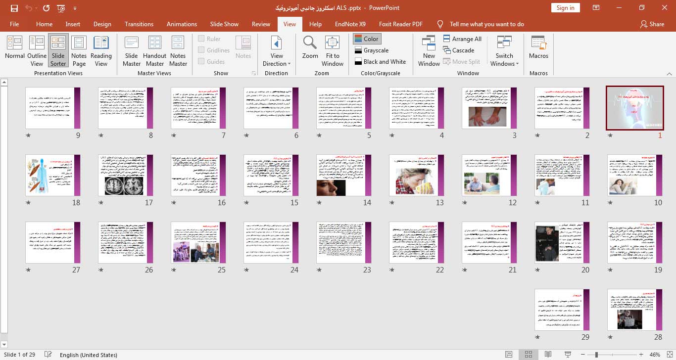 خرید و دانلود پاورپوینت بیماری اسکلروز جانبی آمیوتروفیک ALS