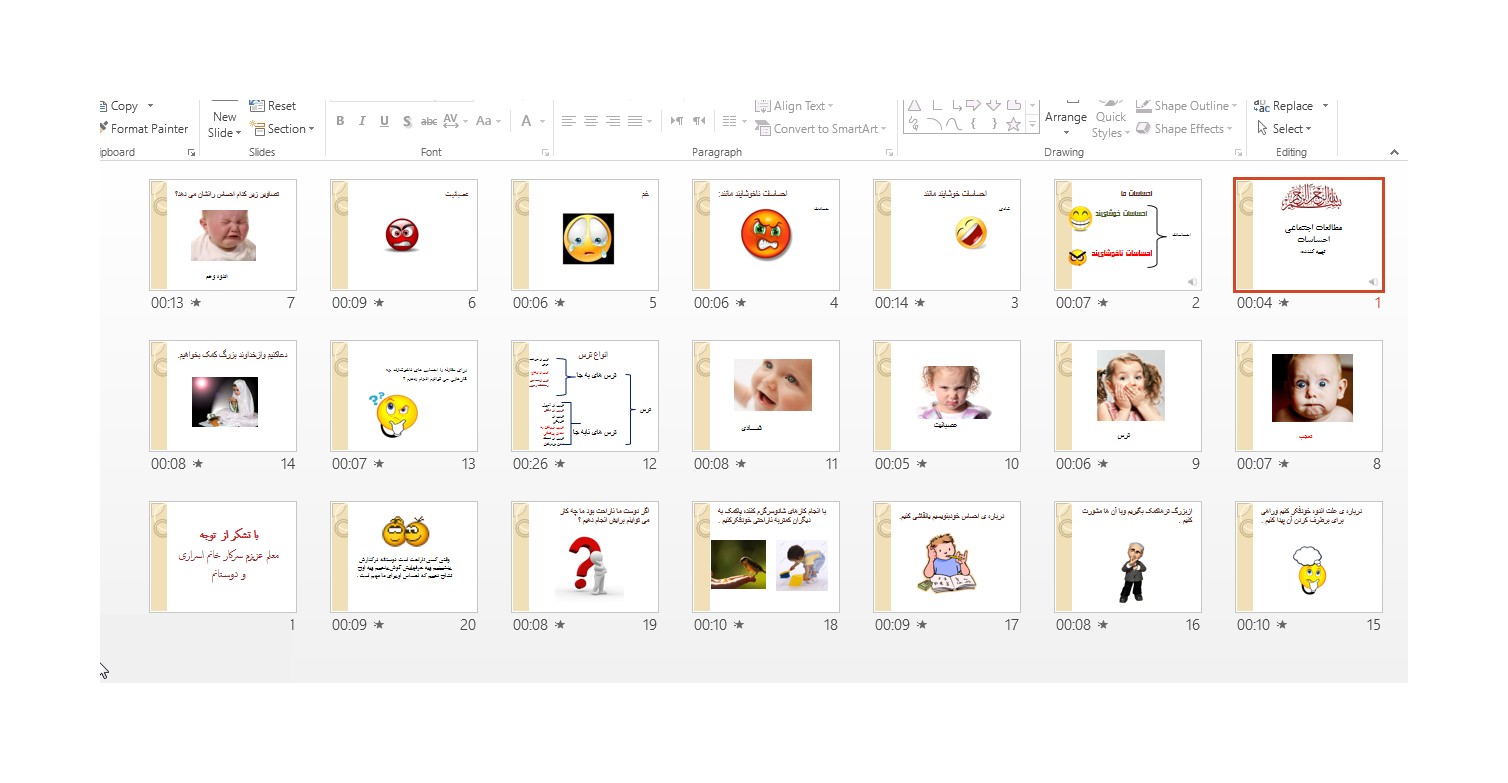خرید و دانلود پاورپوینت احساسات 