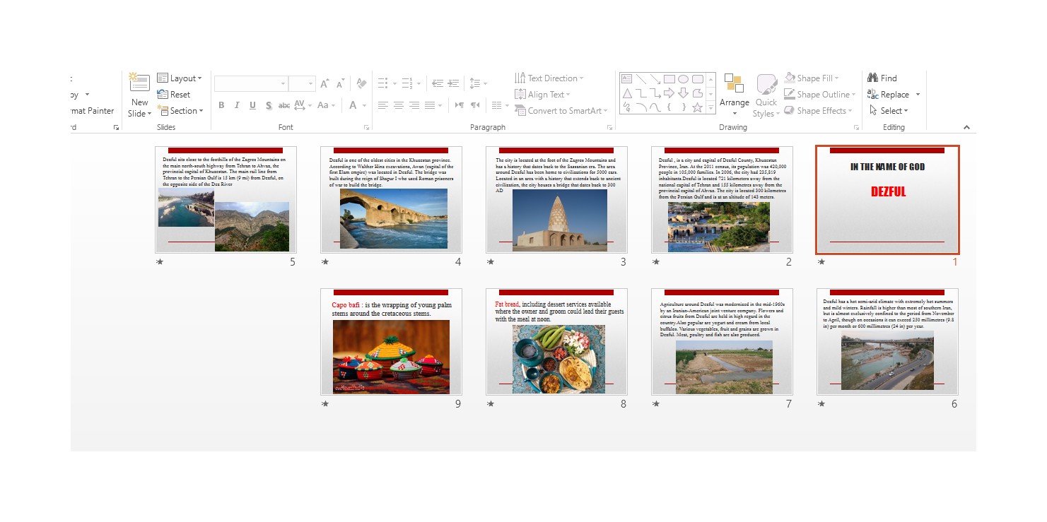 خرید و دانلود پاورپوینت DEZFUL دزفول (انگلیسی)