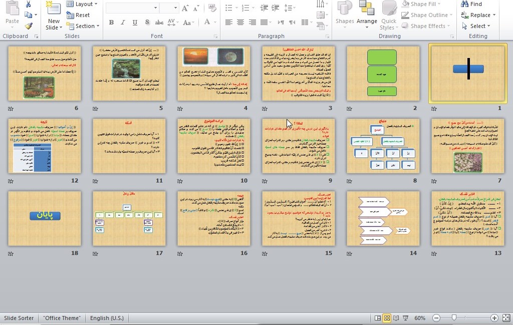 خرید و دانلود پاورپوینت عربی دوم دبیرستان