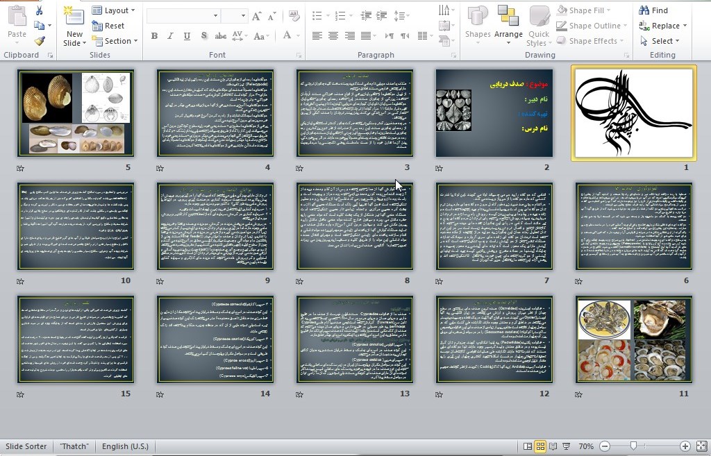 خرید و دانلود پاورپوینت صدف دریایی