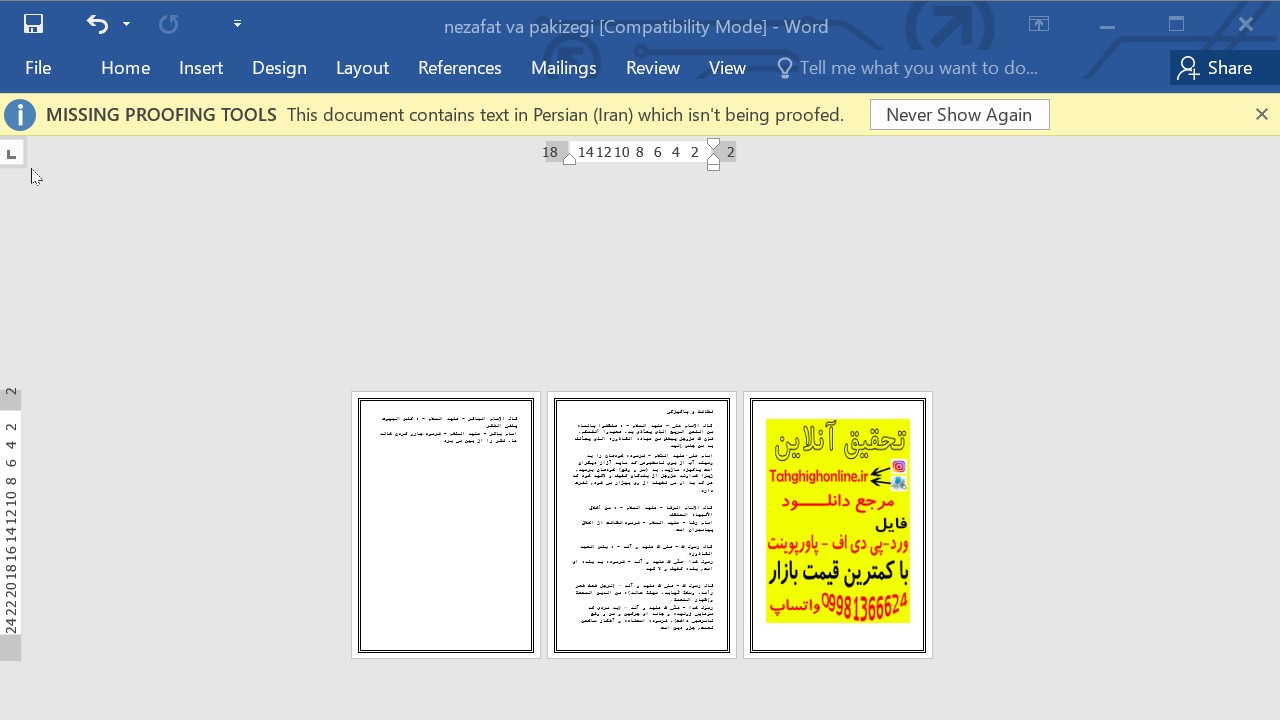 خرید و دانلود تحقیق نظافت و پاکیزگی