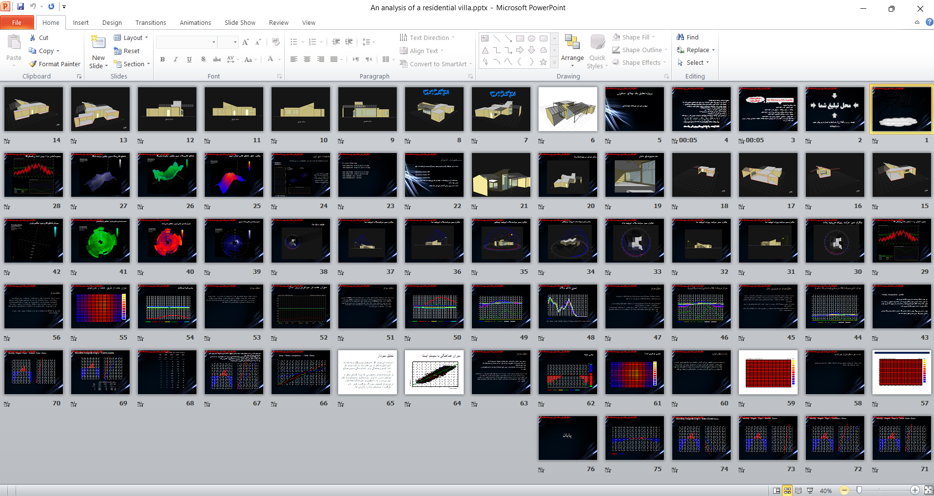 خرید و دانلود پاورپوینت تحليل يک ويلای مسكونی