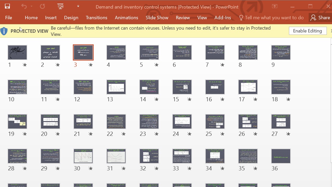 خرید و دانلود پاورپوینت سيستم های كنترل موجودی