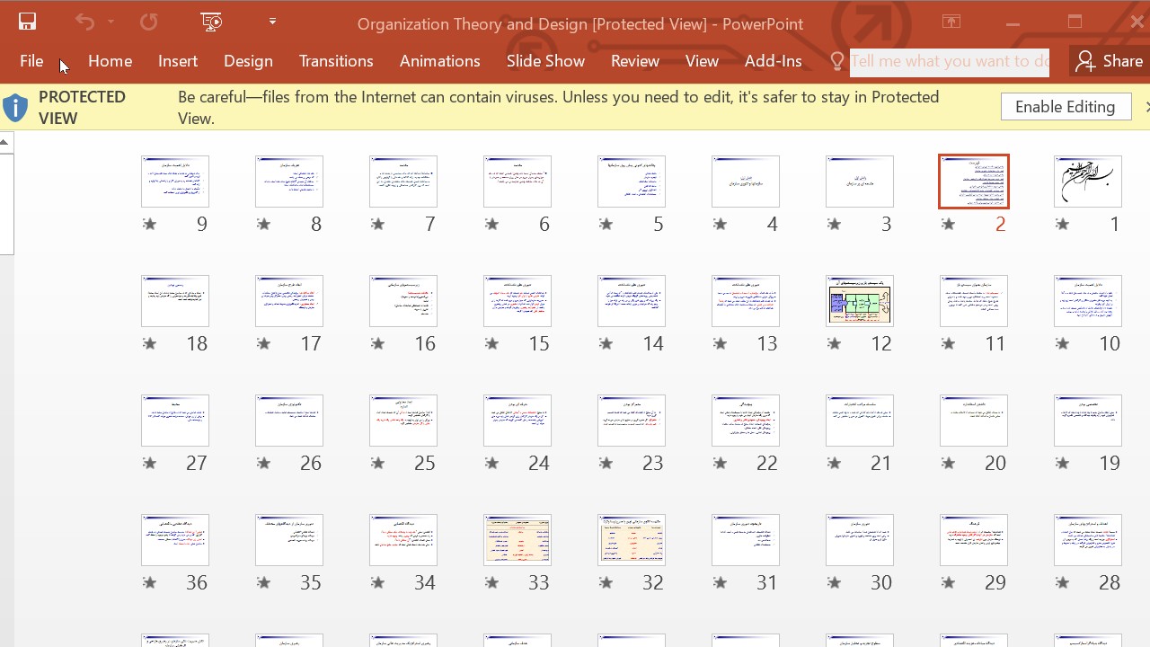 خرید و دانلود پاورپوینت تئوری و طراحی سازمان